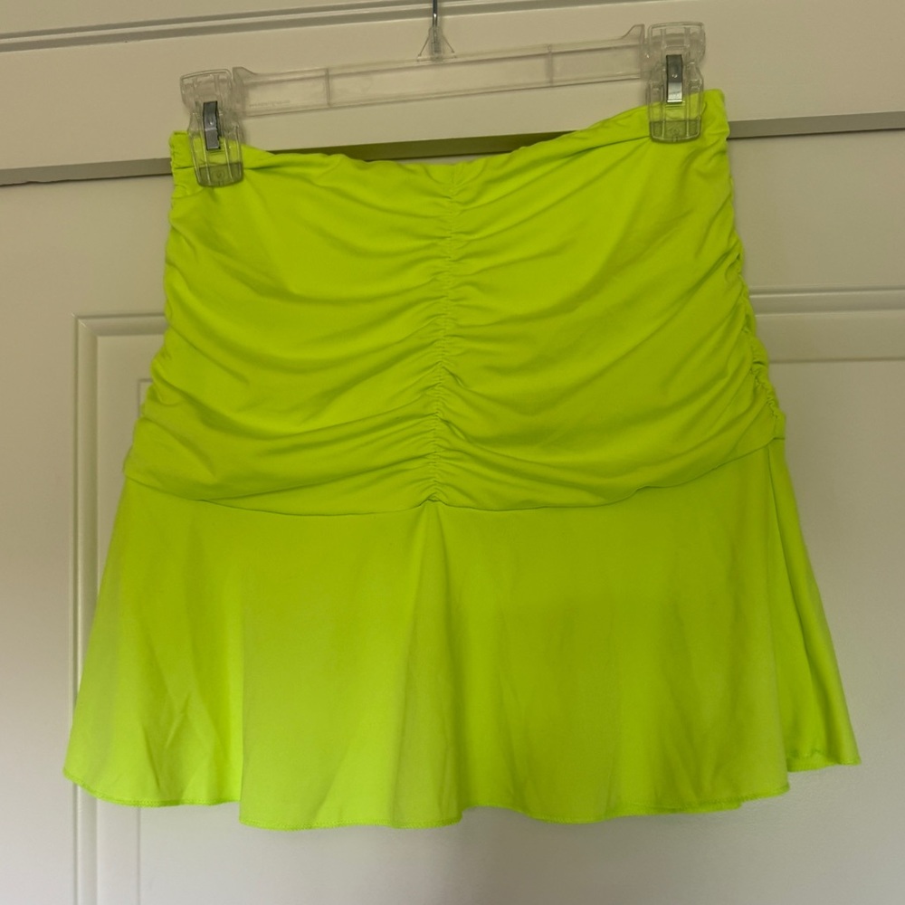 Neon rouched mini skirt - Picture 3 of 6